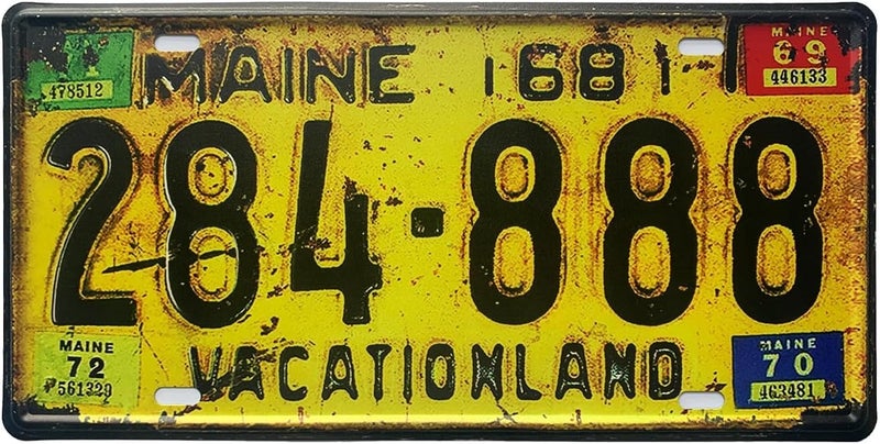 ROOKOPR Maine License Plate Aluminum Novelty Car Decor License Plates 12"x6" Front of Car Decorative Retro Rusty License Plate for Men Women Car-19 - Image 3